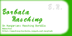 borbala masching business card
